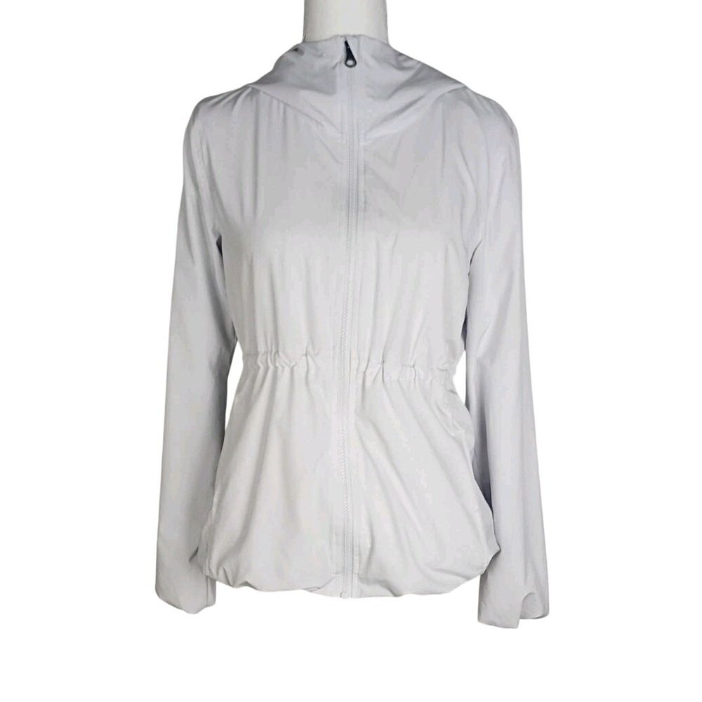 Lululemon Women's Belle Jacket Silver Size 4 Hooded Lightweight.